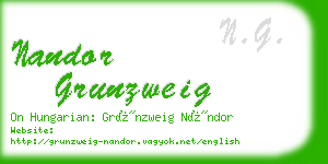 nandor grunzweig business card